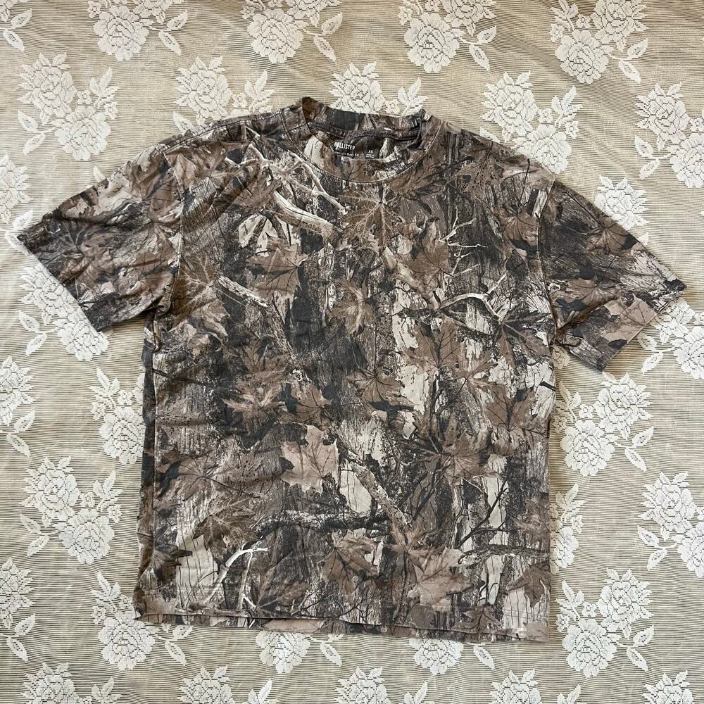 Hollister Heavyweight Boxy Camo T-Shirt XS